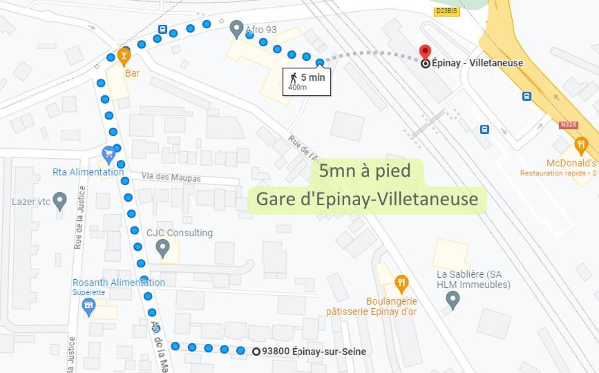 Parking Prive Gratuit - 15Mn Paris - Gare A Pied En 5Mn - Tout Equipee - Terrasse - Jardin - Stade De France - Casino D'Enghien - Hippodrome, Universite Epinay-sur-Seine Exterior photo