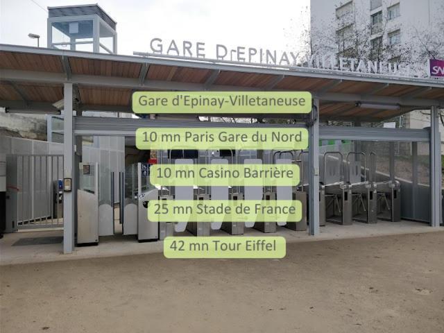 Parking Prive Gratuit - 15Mn Paris - Gare A Pied En 5Mn - Tout Equipee - Terrasse - Jardin - Stade De France - Casino D'Enghien - Hippodrome, Universite Epinay-sur-Seine Exterior photo